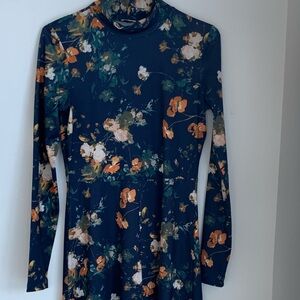 Wilfred Navy Floral Long Sleeve Dress